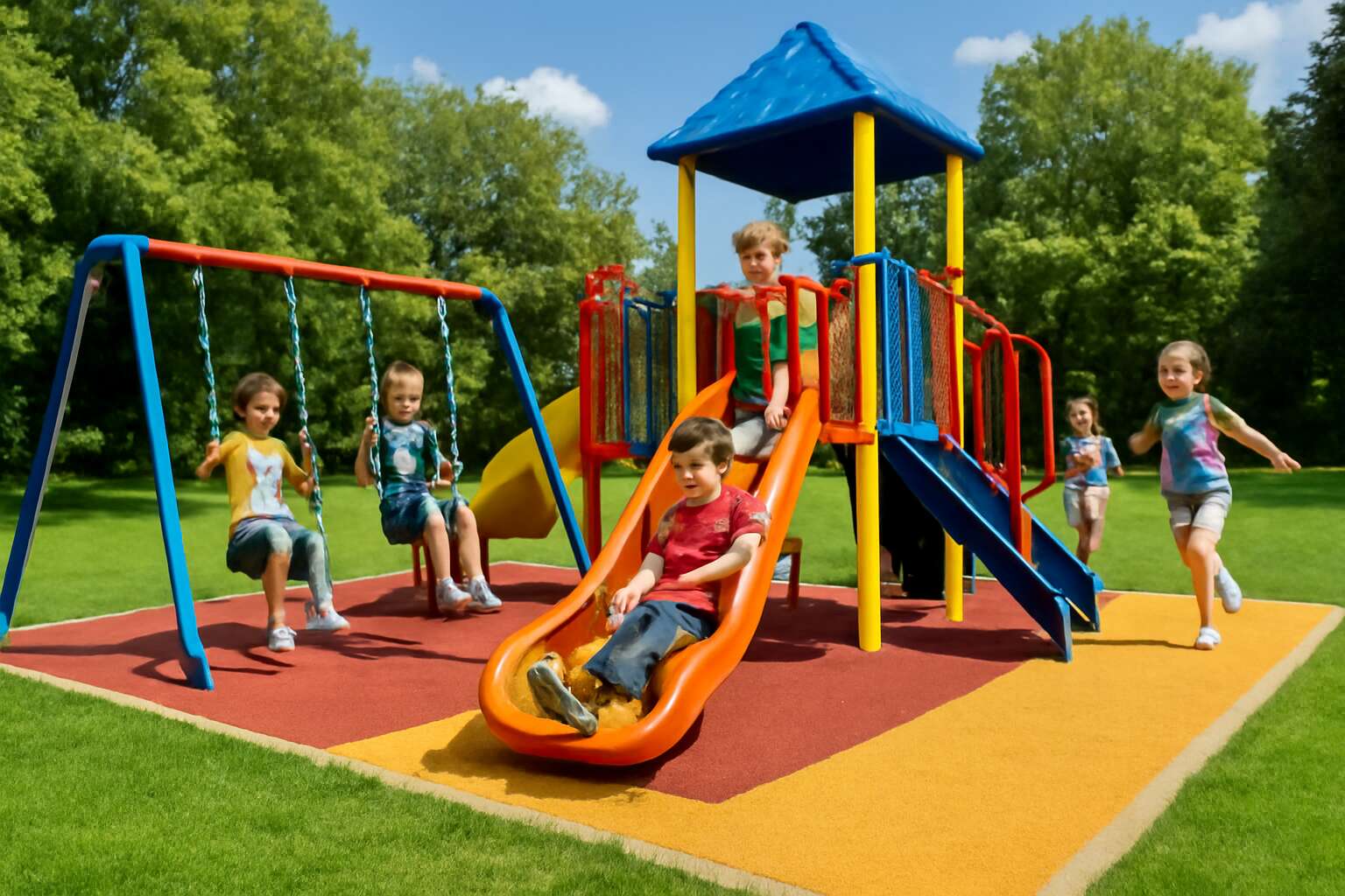 play equipment safety zone