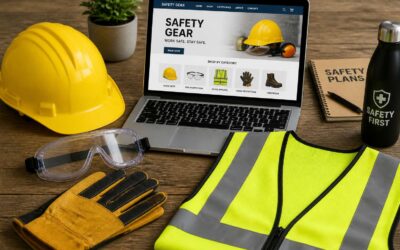 Compare safety equipment website options for hard hats, gloves, and harnesses.