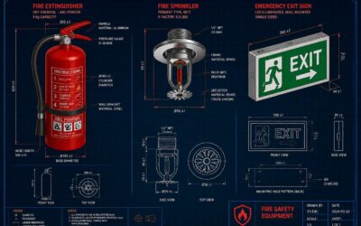 Get fire safety equipment dwg files for your building plans.